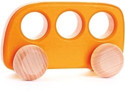 Bajo houten bus - duurzaam speelgoed voor kinderen, oranje