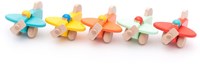 Bajo Houten Vliegtuig met Piloot - Geel speelgoed-2