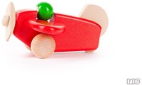 Bajo Houten Vliegtuig met Piloot - Geel speelgoed-3