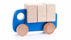 Bajo houten vrachtwagen met blokken - educatief speelgoed voor kinderen