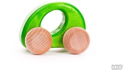 Bajo houten auto speelgoed - Elipse groen - duurzaam en stevig