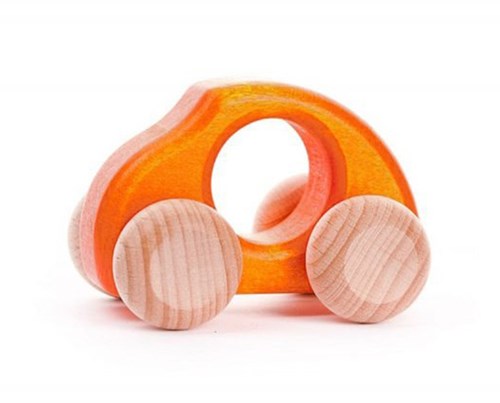 Bajo voiture en bois Beetle orange - jouet durable pour enfants