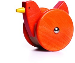 Bajo Houten Duwfiguur Wiebelende Kip, Rood
