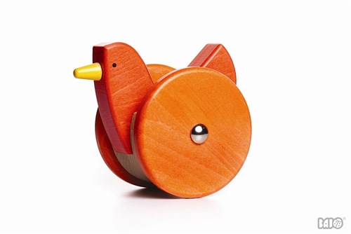 Bajo Houten Wiebelfiguur Kip - Blauw Speelgoed-2