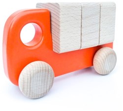 Bajo houten vrachtwagen met blokken - educatief speelgoed voor kinderen
