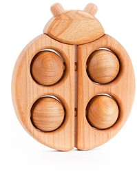 Bajo houten rammelaar lieveheersbeestje baby speelgoed - naturel