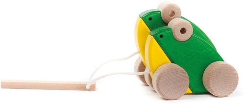 Bajo houten speelgoed Double Frogs - kleurrijke kikkerspeelset