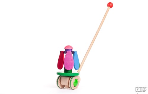 Bajo houten speelgoed Flower Rainbow - kleurrijke bloem op stok-3