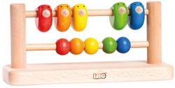 Bajo Houten Telraam met Vogels - 10 Gekleurde Kralen