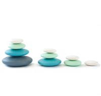 Bajo houten kiezelstenen gekleurd - speelgoed set 10-delig