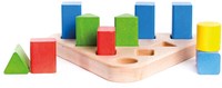 Bajo planche de tri en bois jouet éducatif pyramide - 10 blocs-2