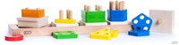 Bajo houten stapelbord piramide met geometrische vormen speelgoed-2