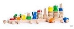 Boulier pyramide en bois Bajo avec cordes - 43 cm