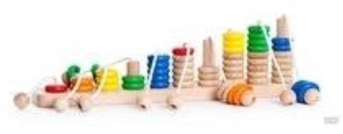 Bajo Houten Piramide Telraam met Touwen - 43 cm