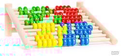 Boulier coloré en bois Bajo - 100 perles