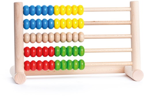 Bajo Houten Telraam met 50 Kralen - 18 cm