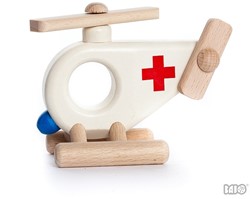 Bajo Houten Helikopter Ambulance - 8 cm