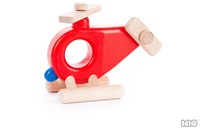 Bajo hélicoptère de pompier en bois - jouet hélicoptère pour enfants