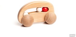 Bajo Houten Auto Met Kralen, Naturel