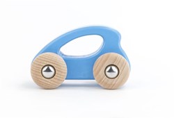 Bajo houten eco auto - duurzaam speelgoed lichtblauw