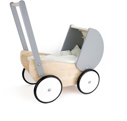 Landau de poupée en bois Bajo - Gris