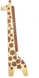 Bajo toise en bois girafe - décoration chambre enfant règle de croissance