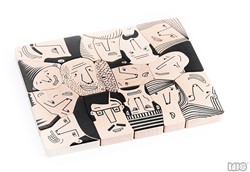 Bajo houten vormenpuzzel Mensen - 14 stukjes