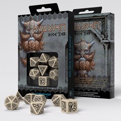 Q-Workshop Dwarven - Beige & Zwart Dobbelset (7)