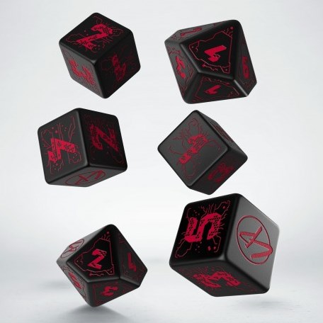Q-Workshop Cyberpunk dobbelstenen Night City Essential Set