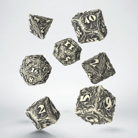 Q-Workshop dobbelstenen set Dracopolis Scandinavische Blackfang polyhedraal