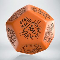 Q-Workshop dobbelsteen spel Trap Generator D12 oranje zwart