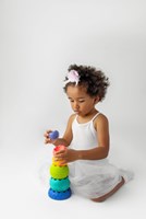 Mom's Care jouet sensoriel grande pyramide pastel éducatif-3
