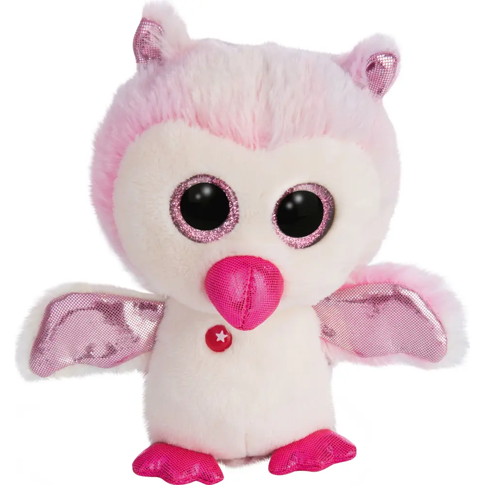 Nici peluche Glubschis chouette Princess Holly rose 15 cm