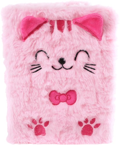 Glamour notitieboek fluffy kat A5 roze 80 bladzijden kinderen-2