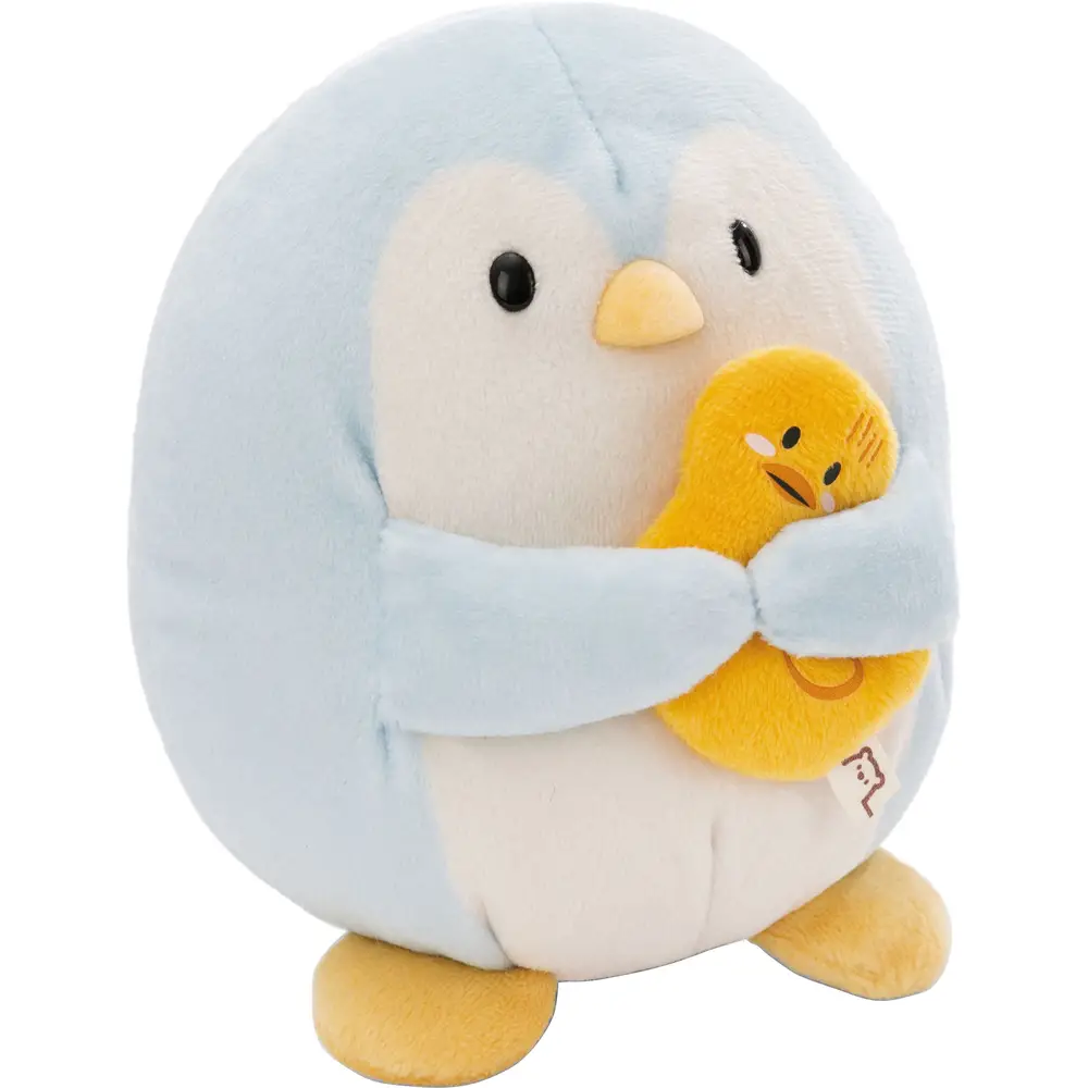 Nici pinguïn knuffel Waddle met eendje - zachte pluche 27 cm