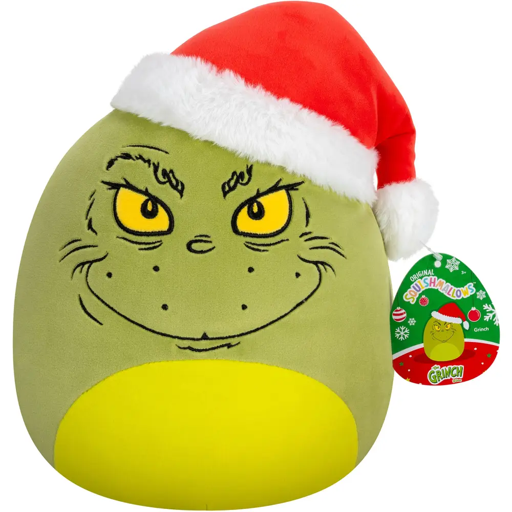 Squishmallows peluche Grinch édition Noël 25cm jouet doux