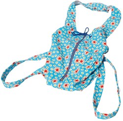 nic porte-poupée bleu - porte-poupée motif fleuri pour enfants