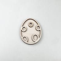 FiQ houten Dino Ei vulvorm - sensorisch speelgoed 9×7 cm