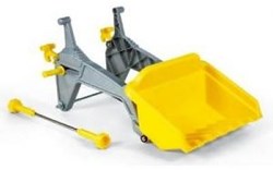 Rolly Toys frontlader geel-zilver voor traptractor 61x37x31 cm speelgoed