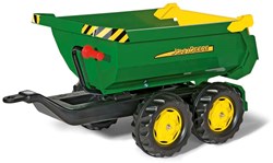 Rolly Toys aanhanger speelgoed John Deere Halfpipe groen - traptractor accessoire