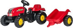 Rolly Toys traptractor RollyKid X - Kindertractor met aanhanger rood