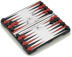 HOT Games backgammon magnétique plastique noir jeu de voyage 24x12x4cm