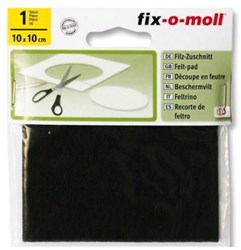 Fix-o-moll vilt beschermvilt bruin 10x10cm meubelbeschermer