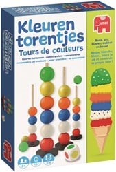 Jumbo Kleurentorentjes kinderspel kleuren leren houten kralen