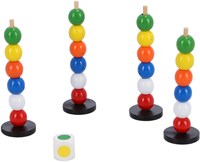 Jumbo Kleurentorentjes kinderspel kleuren leren houten kralen-2