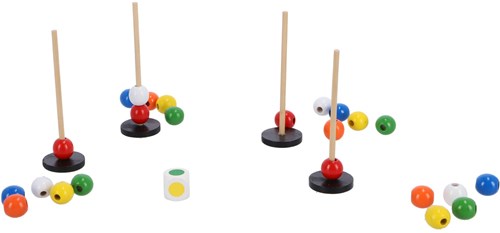 Jumbo Kleurentorentjes kinderspel kleuren leren houten kralen-3