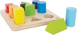 Hape Kleur- en vormenplank met 9 vormen