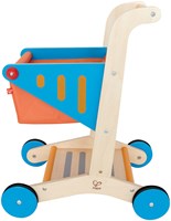 Hape houten winkelwagen speelgoed - rollenspel winkelwagentje blauw-2