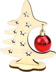Beleduc houten kerstboom knutselset met kerstbal - creatief speelgoed