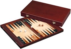 Philos Backgammon cassette en bois marron 41x24 cm jeu de société